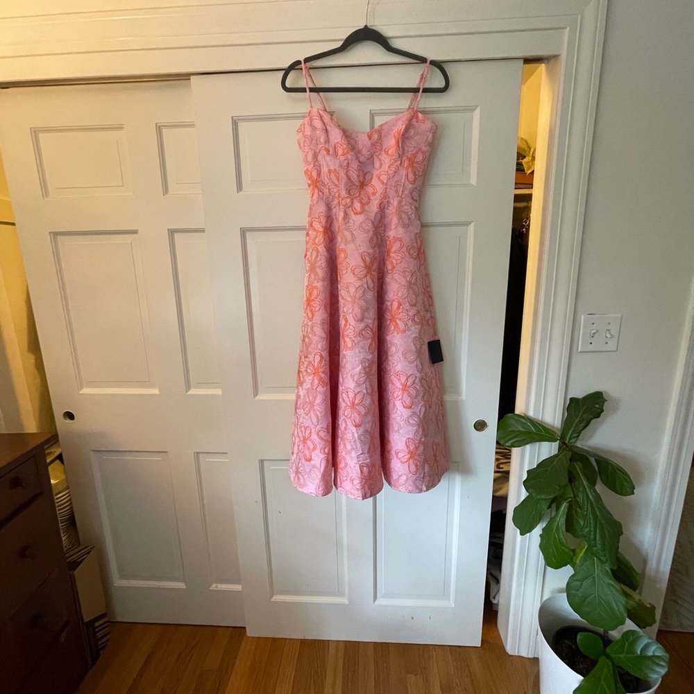 Lulu's Vibrant Pink and Orange Dress